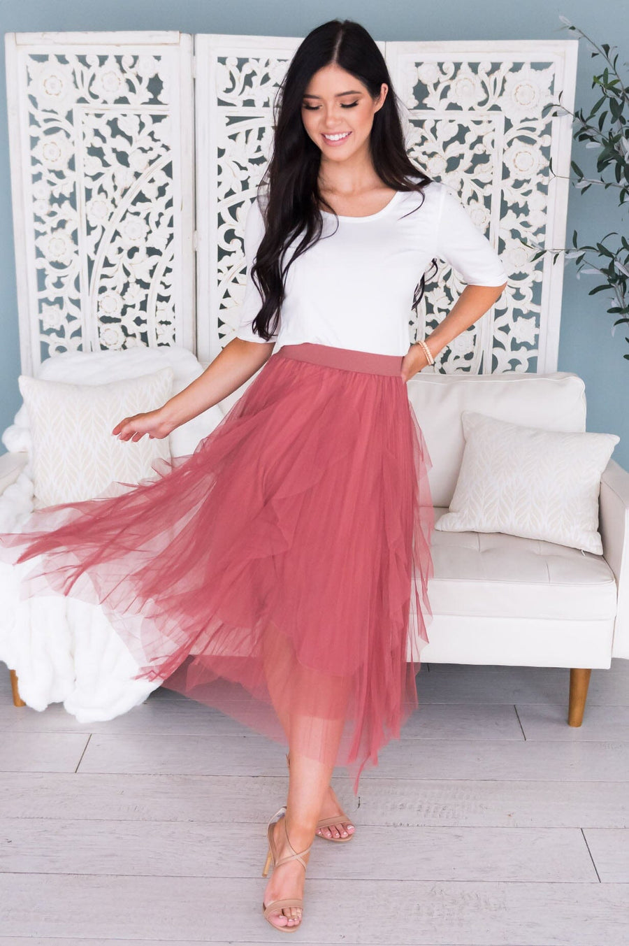 Far & Away Modest Tulle Skirt Skirts vendor-unknown 