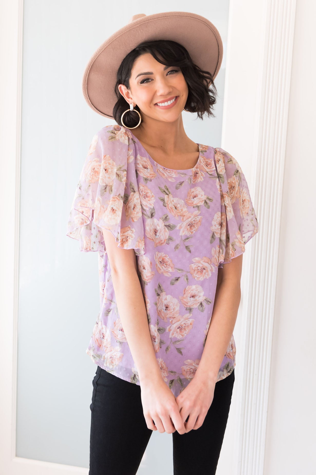 Promises, Promises Modest Flutter Sleeve Blouse NeeSee's Dresses 