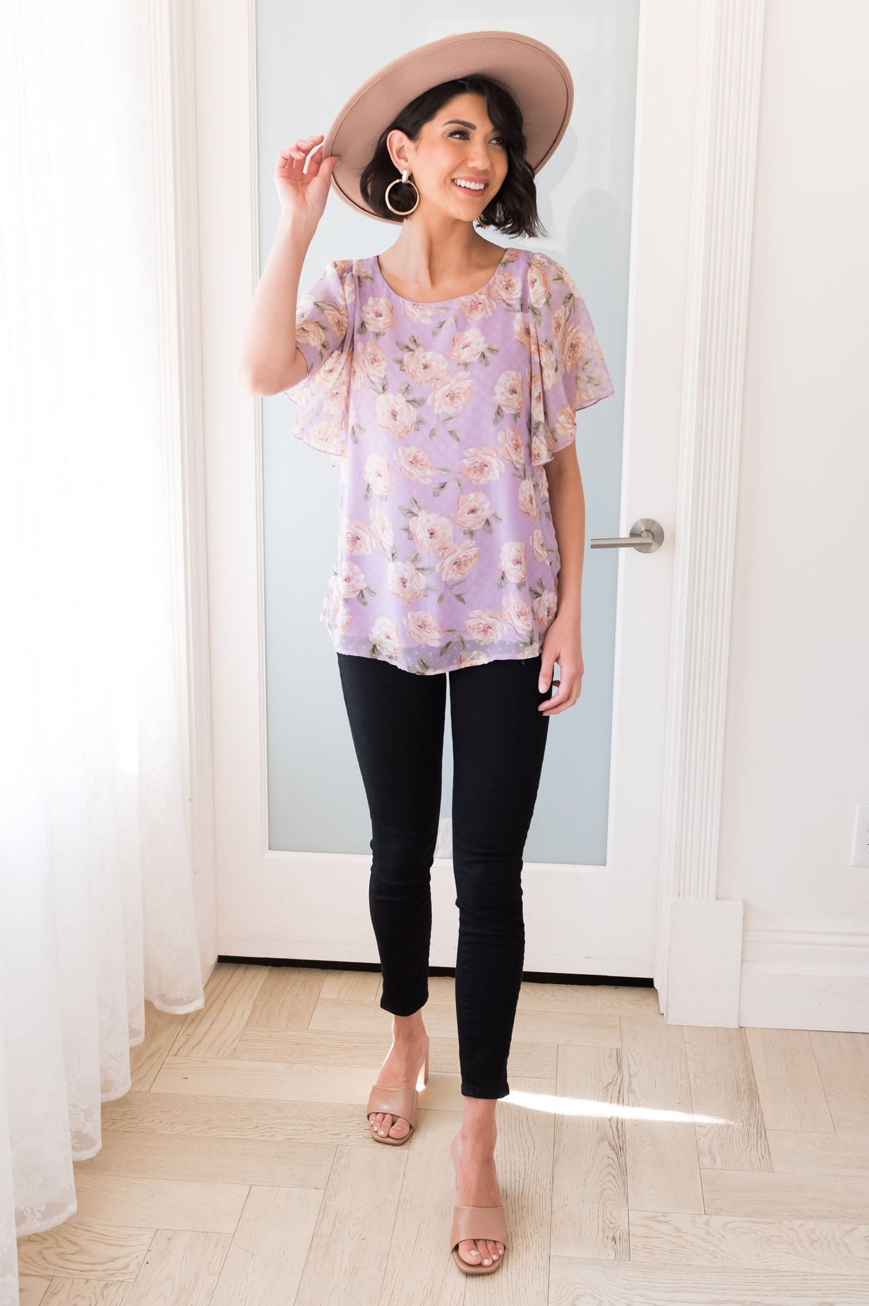 Promises, Promises Modest Flutter Sleeve Blouse NeeSee's Dresses 