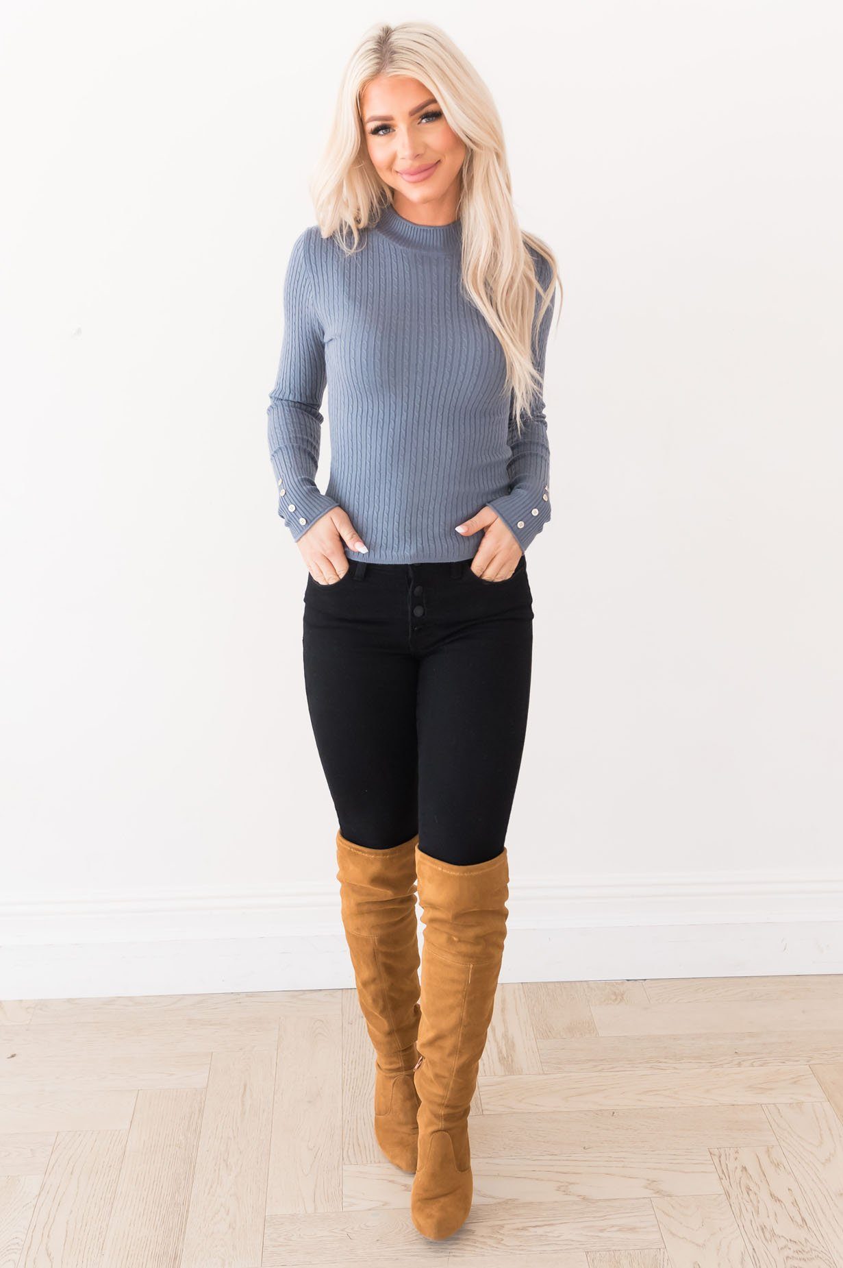 Keep Me Cozy Modest Turtleneck Modest Dresses vendor-unknown 