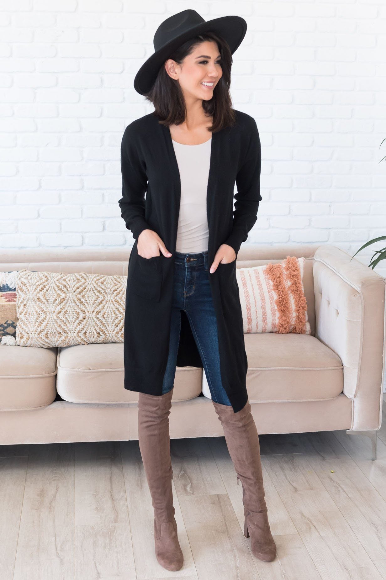 Autumn in the Air Pocket Cardigan Modest Dresses vendor-unknown 