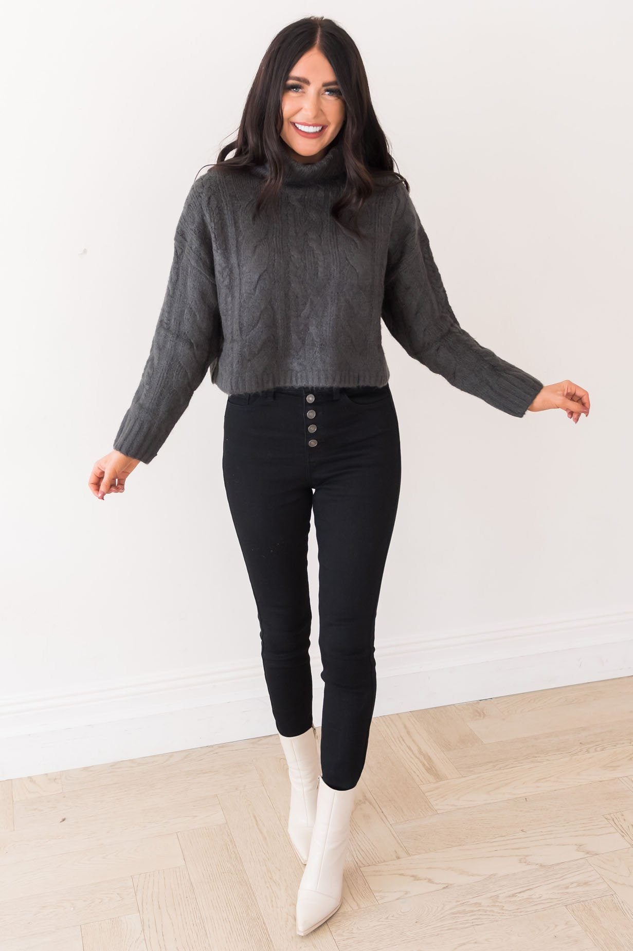 Let It Snow Modest Turtleneck Sweater Modest Dresses vendor-unknown 