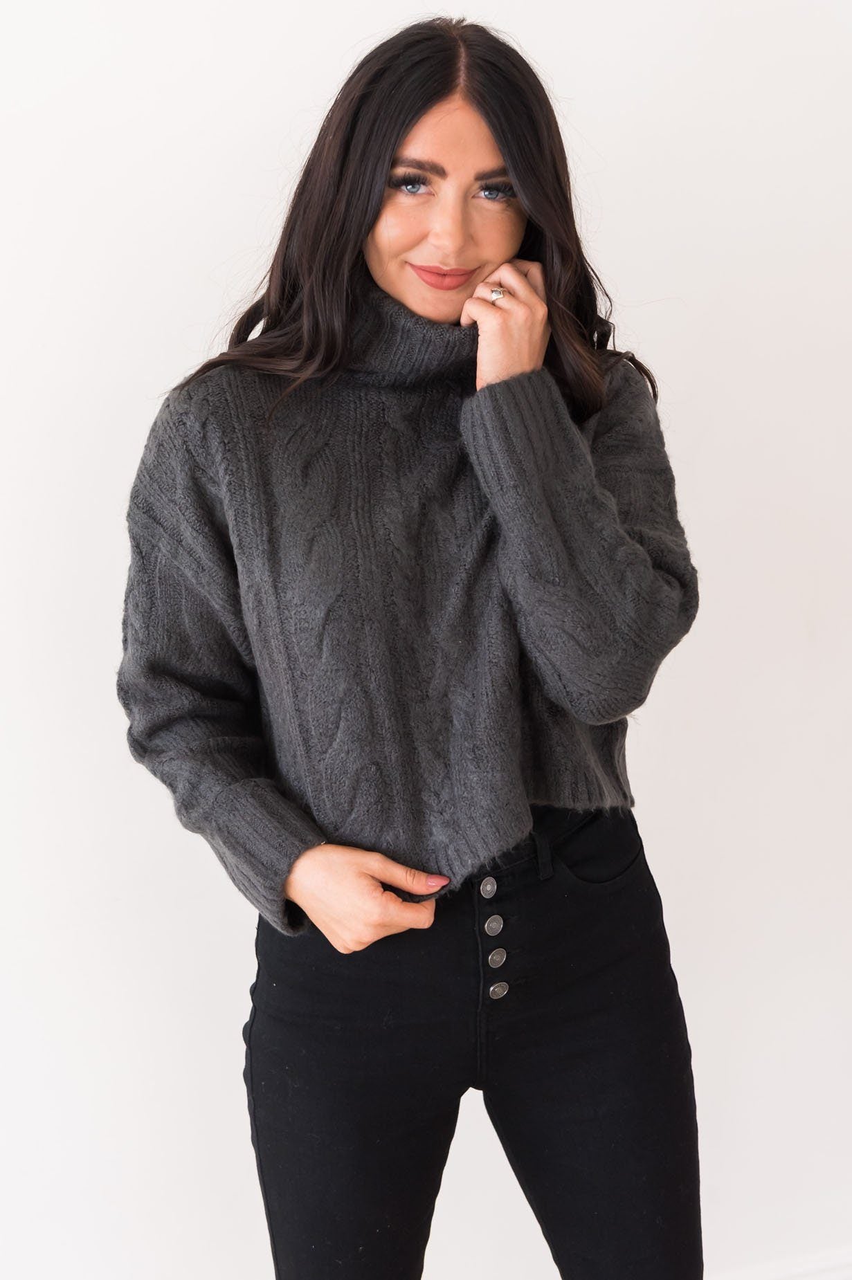 Let It Snow Modest Turtleneck Sweater Modest Dresses vendor-unknown 