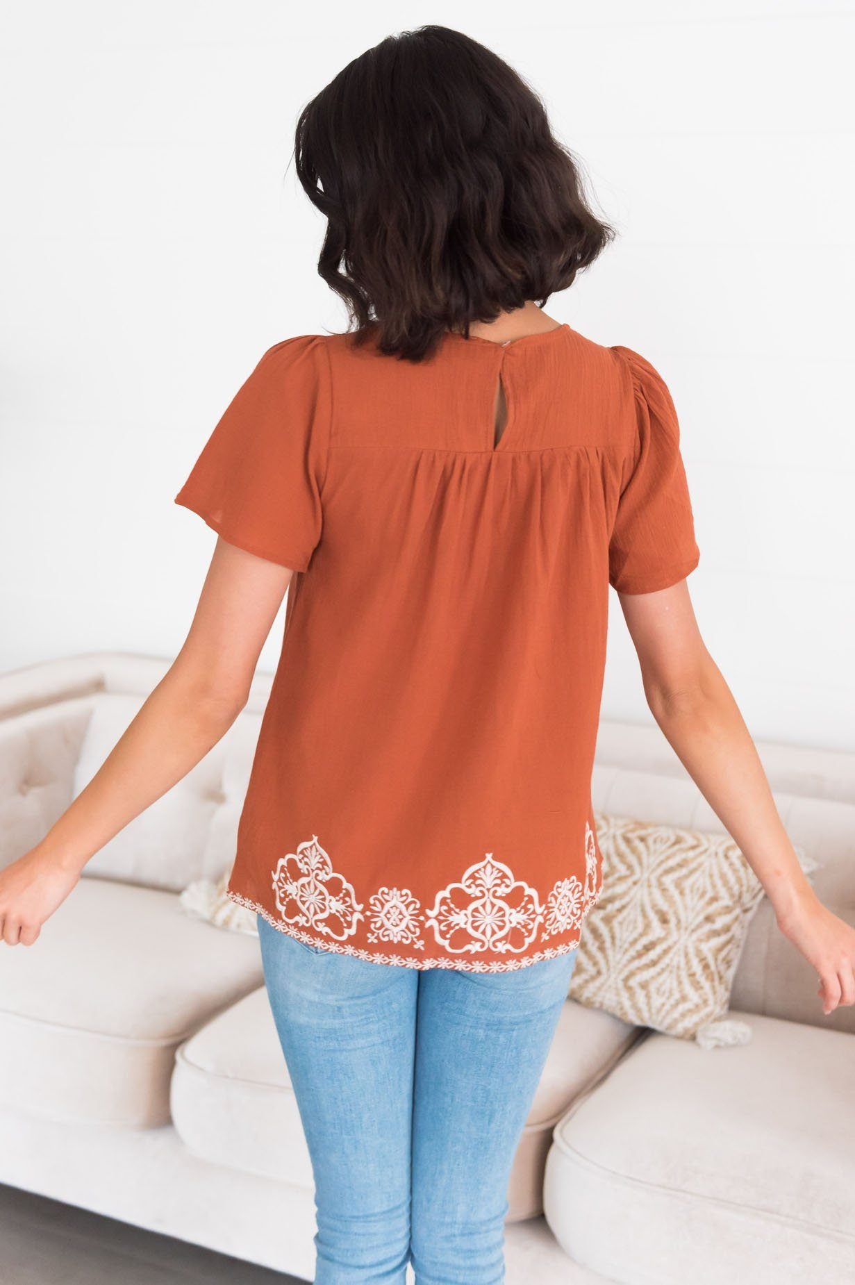 Bonjour Modest Blouse Tops vendor-unknown 