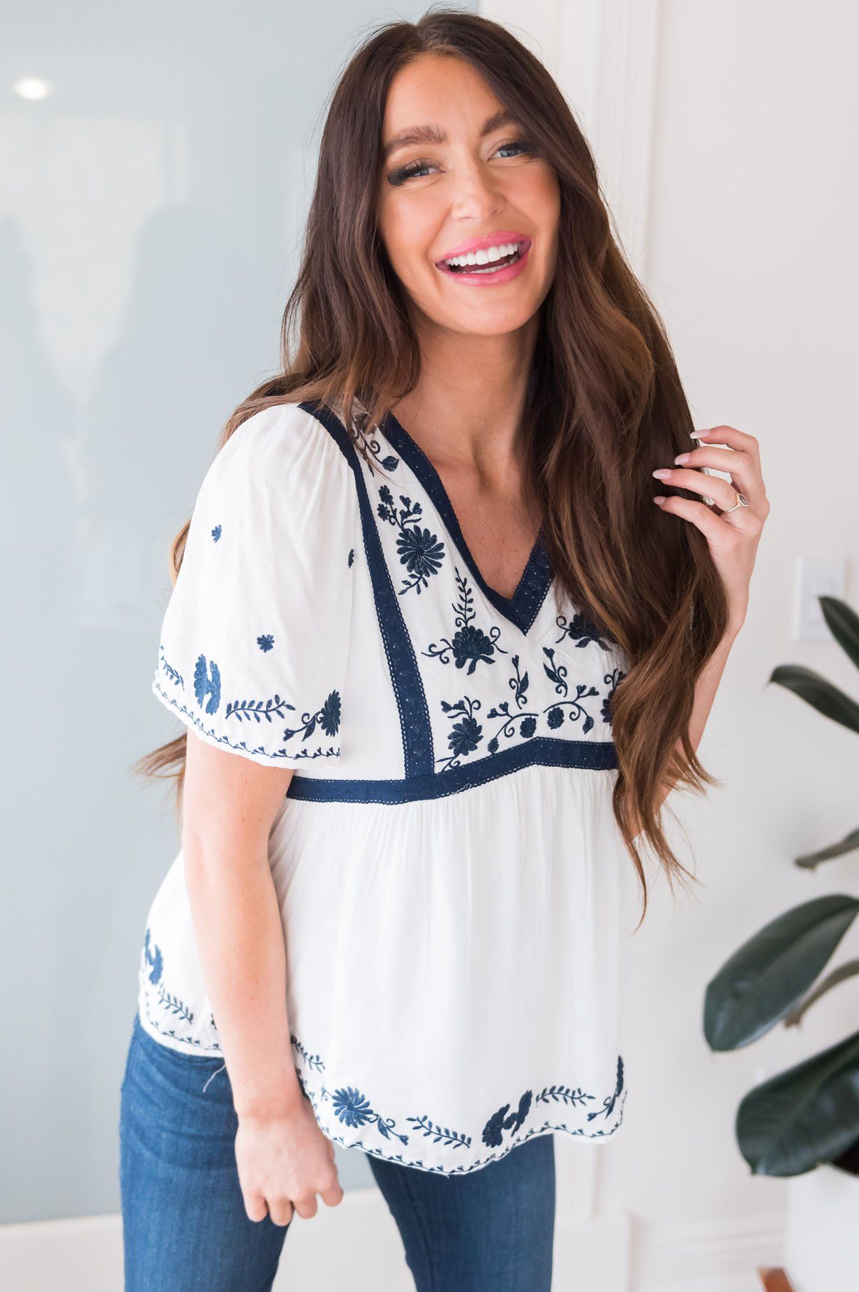 The Story Of Us Modest Blouse Tops vendor-unknown 