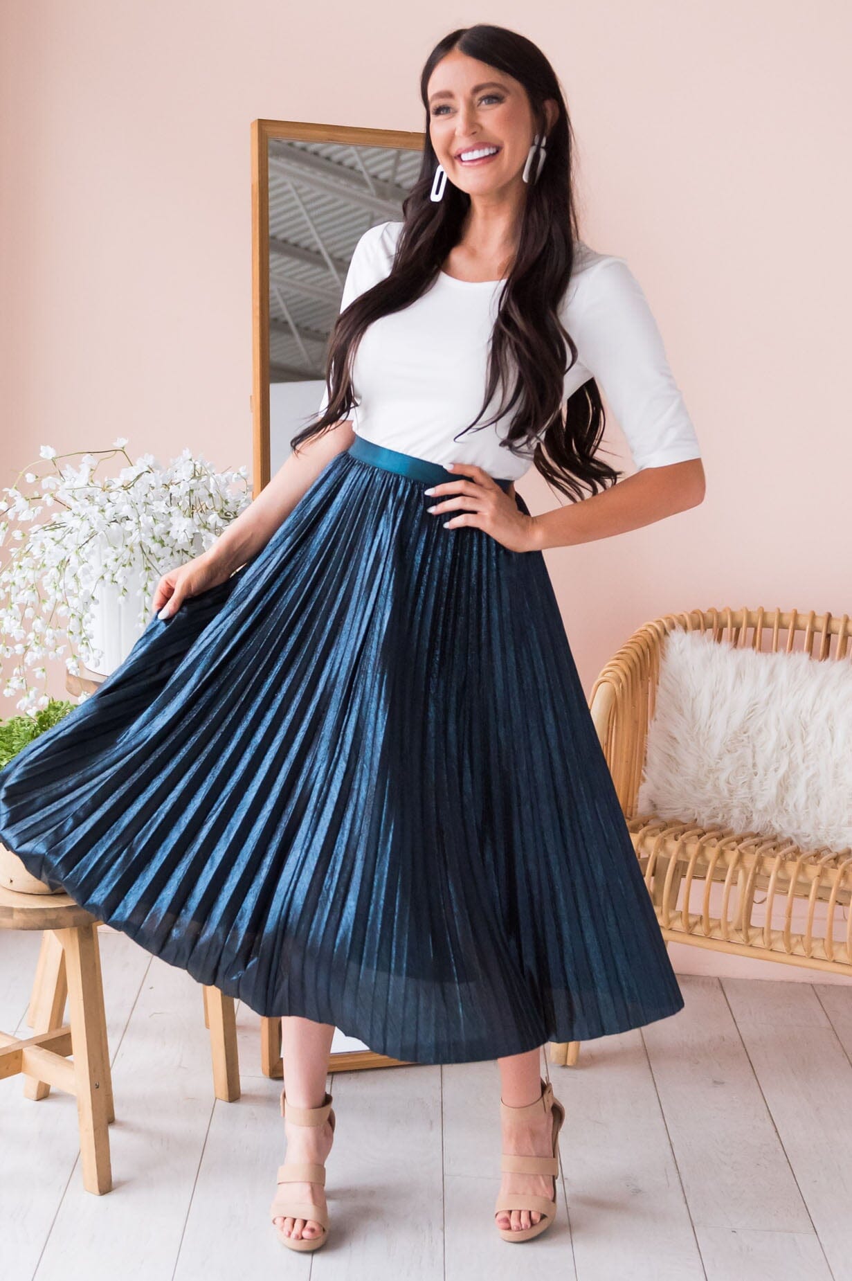 Shine Bright Darling Modest Pleat Skirt NeeSee's Dresses 