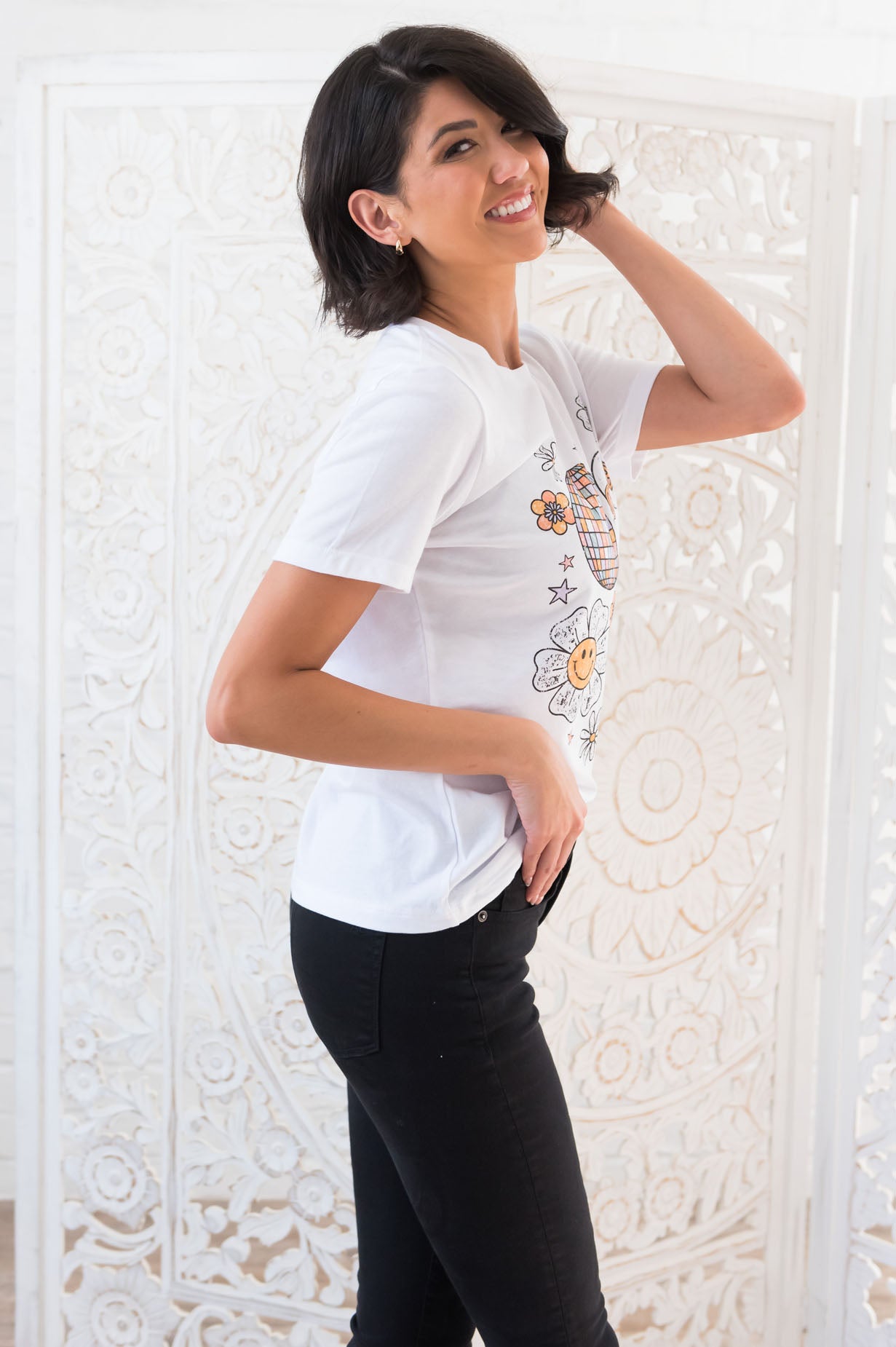 Retro Halloween Modest Graphic Tee Modest Dresses vendor-unknown 