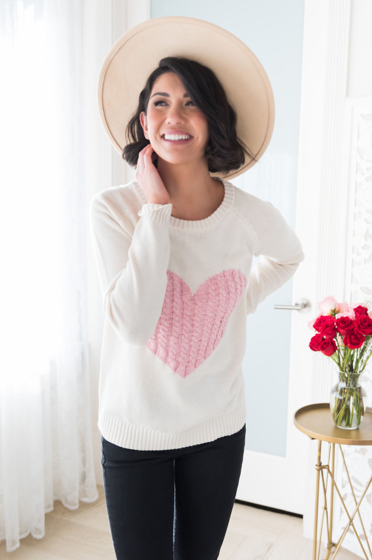 I Heart You Modest Sweater Modest Dresses vendor-unknown 