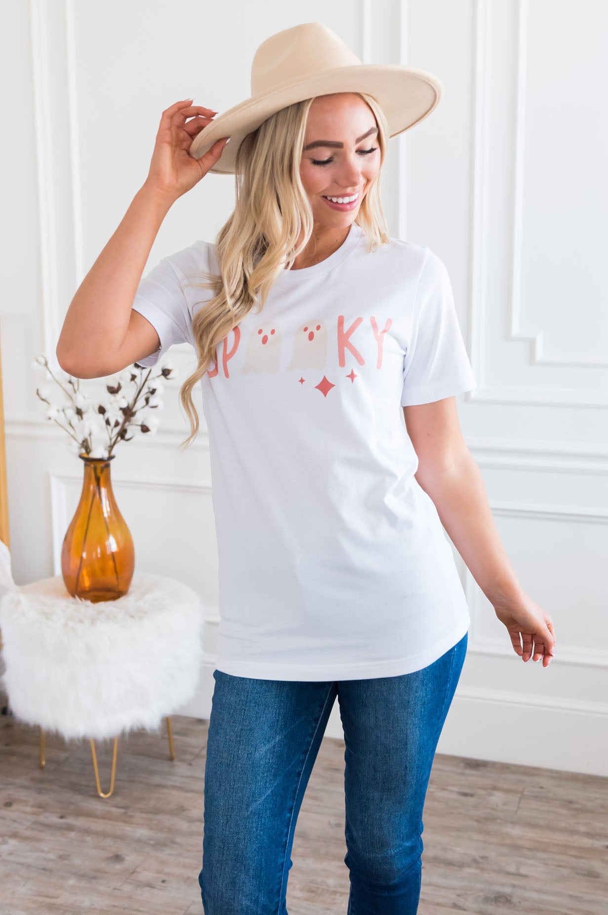 Spooky Modest Graphic Tee Modest Dresses vendor-unknown 