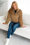 Let's Get Cozy Modest Fuzzy Zip Up Jacket Modest Dresses vendor-unknown