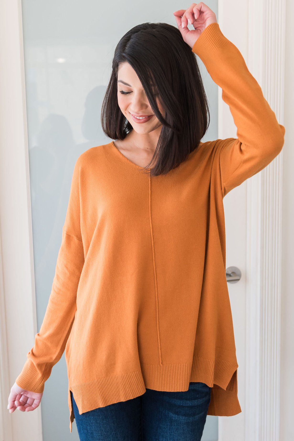 Harvest Season Modest Sweater Tops vendor-unknown 