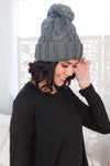 Sit By The Fire Cable Knit Pom Pom Beanie Accessories & Shoes Leto Accessories 