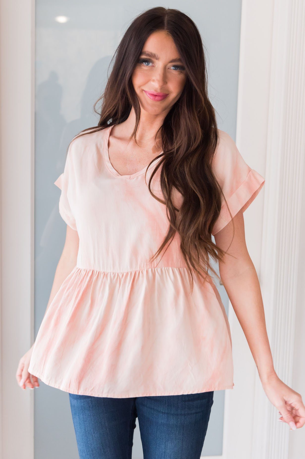 Dreams Come True Modest Babydoll Blouse Tops vendor-unknown 