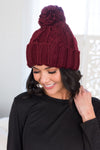Sit By The Fire Cable Knit Pom Pom Beanie Accessories & Shoes Leto Accessories
