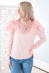 Simply Divine Modest Puff Sleeve Blouse Tops vendor-unknown