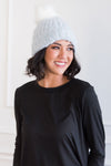 Snow Fall Fold Over Pom Pom Beanie Accessories & Shoes Leto Accessories 