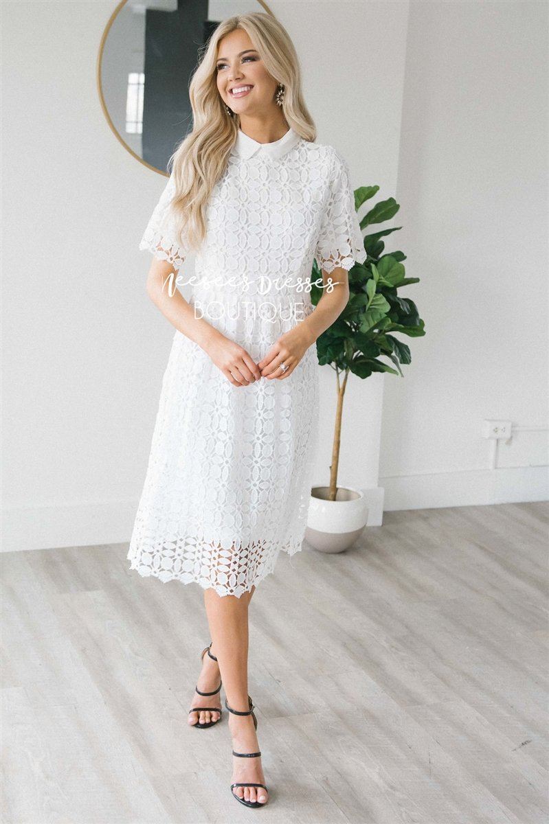 The Trinity Modest Dresses vendor-unknown White S 