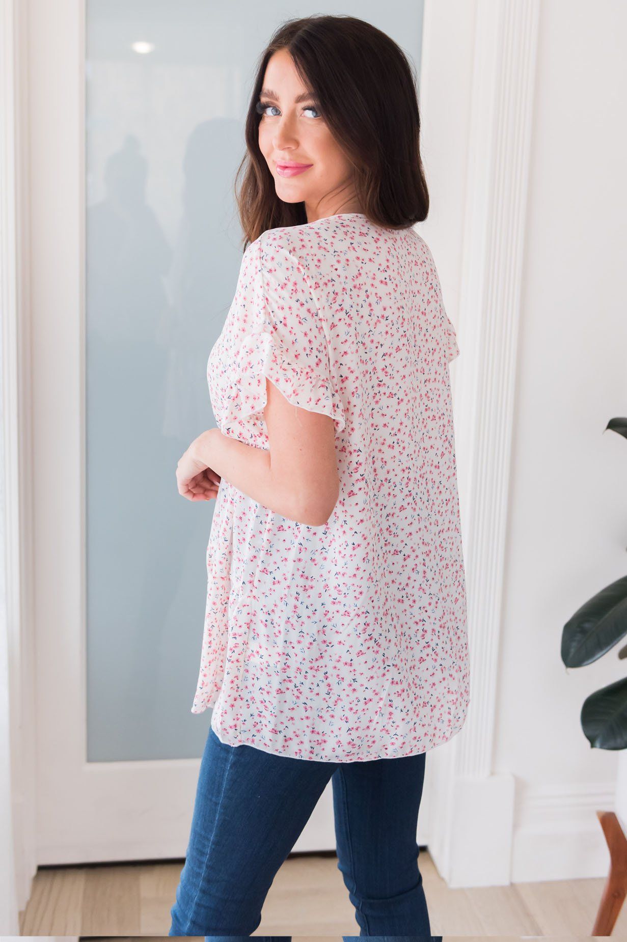 Sweet Success Floral Blouse Modest Dresses vendor-unknown 