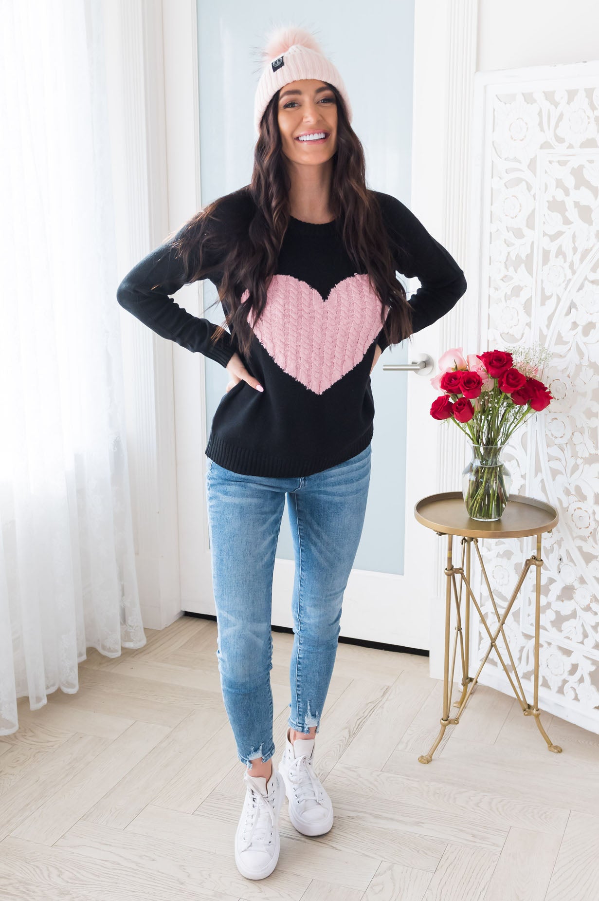 I Heart You Modest Sweater Modest Dresses vendor-unknown 