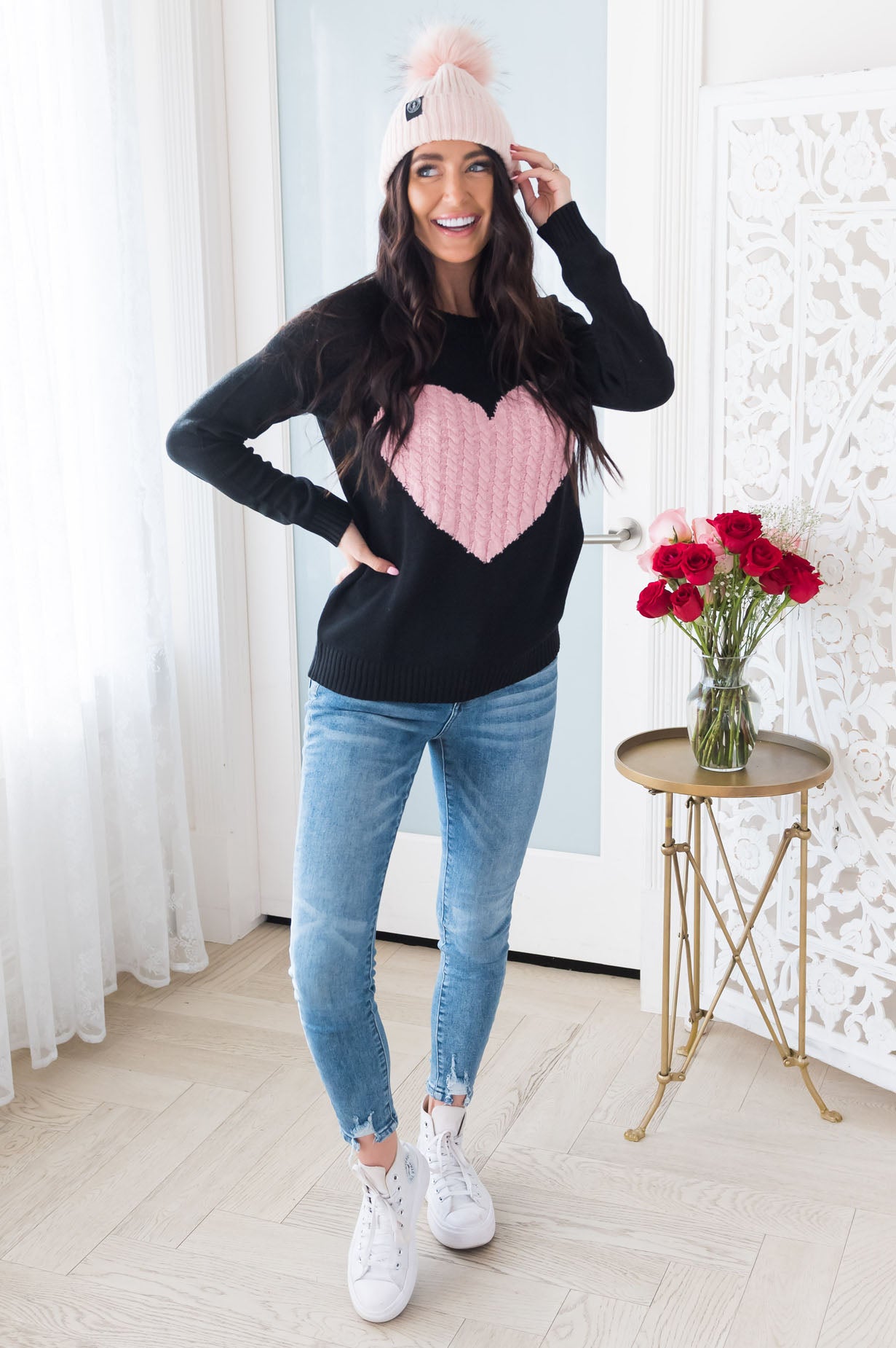 I Heart You Modest Sweater Modest Dresses vendor-unknown 