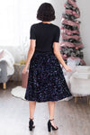 Twirling Into The New Year Modest Sequin Skirt Skirts vendor-unknown