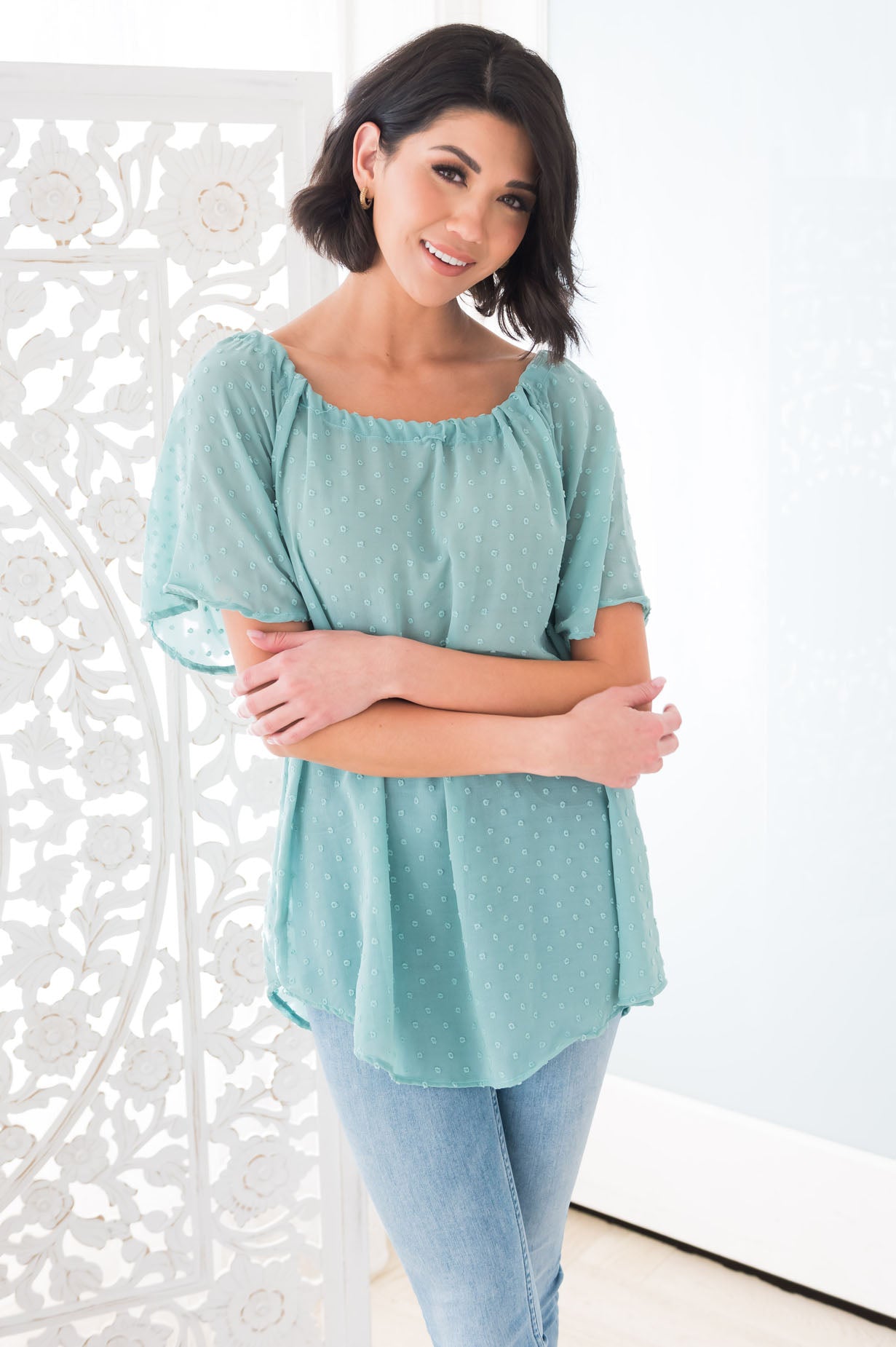 Fairest of Them All Modest Blouse Tops vendor-unknown 