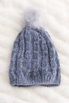 Stay Cozy Chenille Pom Pom Beanie Accessories & Shoes Leto Accessories
