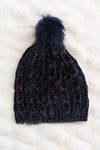 Stay Cozy Chenille Pom Pom Beanie Accessories & Shoes Leto Accessories