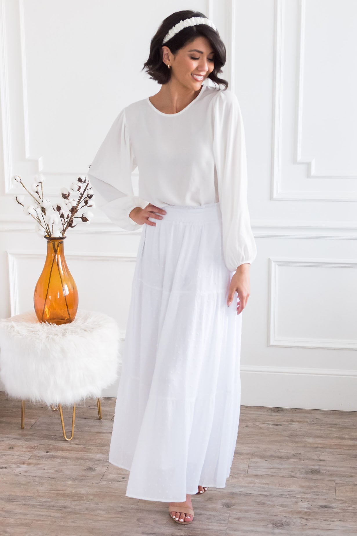 Happiness Is All Around Modest Skirt Skirts vendor-unknown 