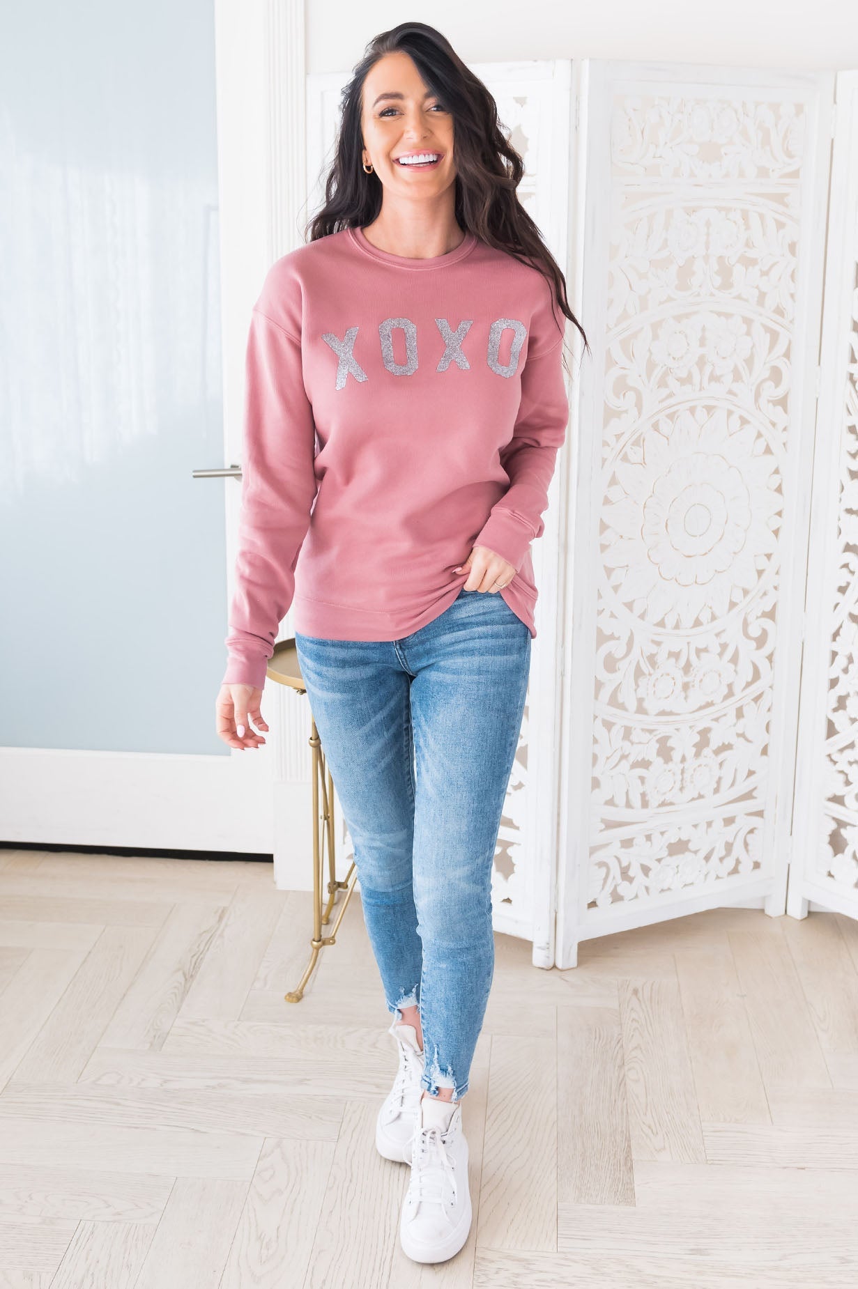 Hugs & Kisses Modest Sweatshirt Modest Dresses vendor-unknown 