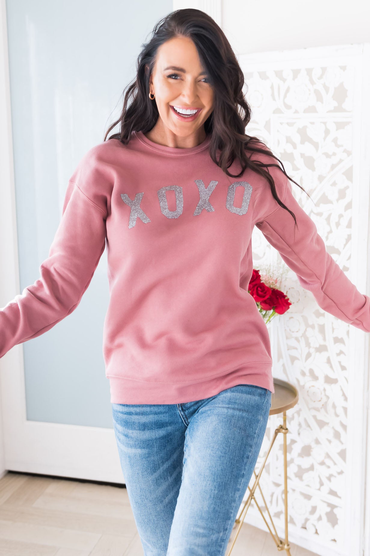 Hugs & Kisses Modest Sweatshirt Modest Dresses vendor-unknown 