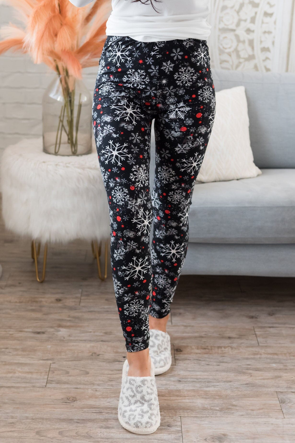 Snow Day Christmas Leggings Accessories & Shoes vendor-unknown 