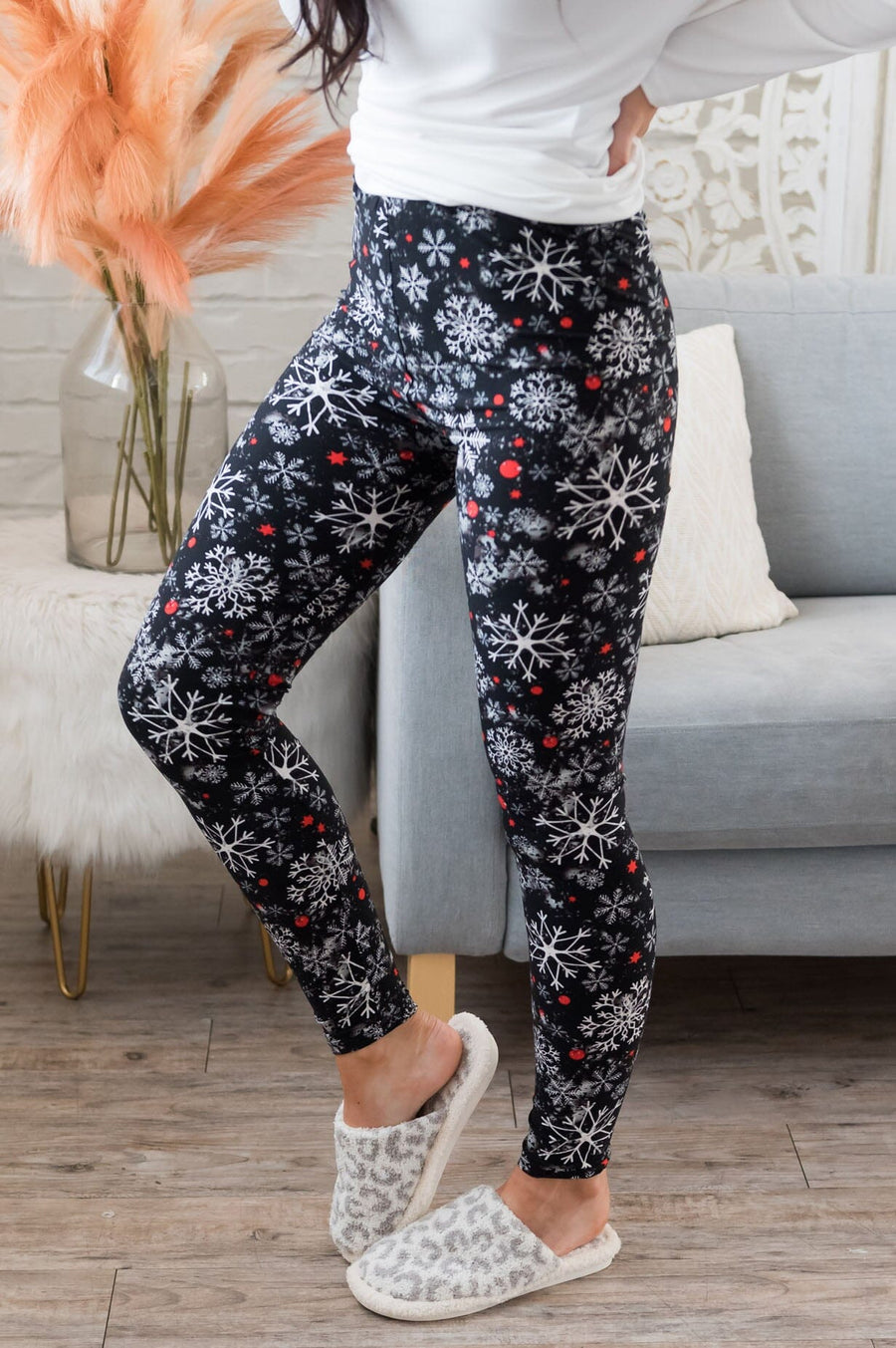 Snow Day Christmas Leggings Accessories & Shoes vendor-unknown 