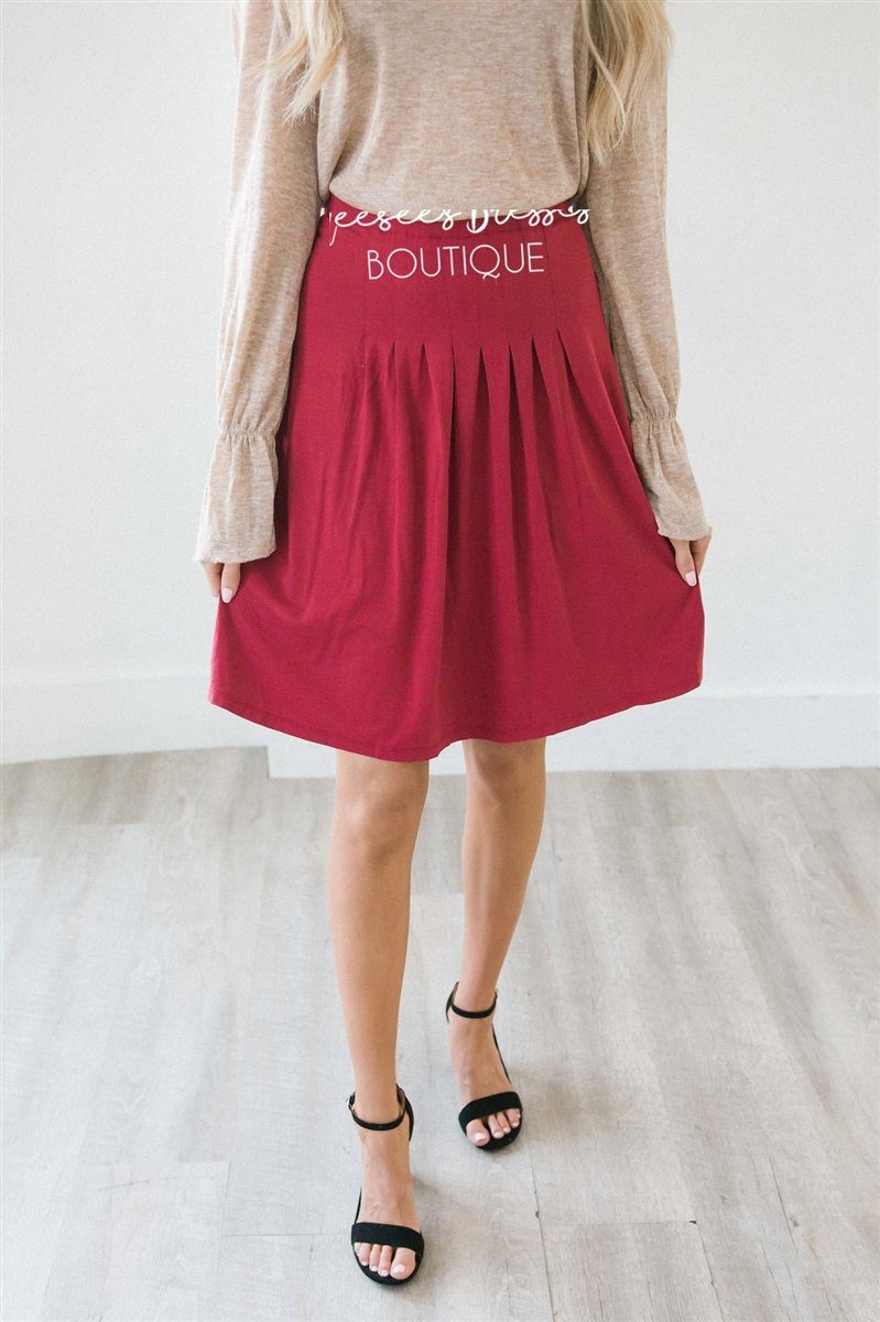 Pleat Front Skirt Skirts vendor-unknown 