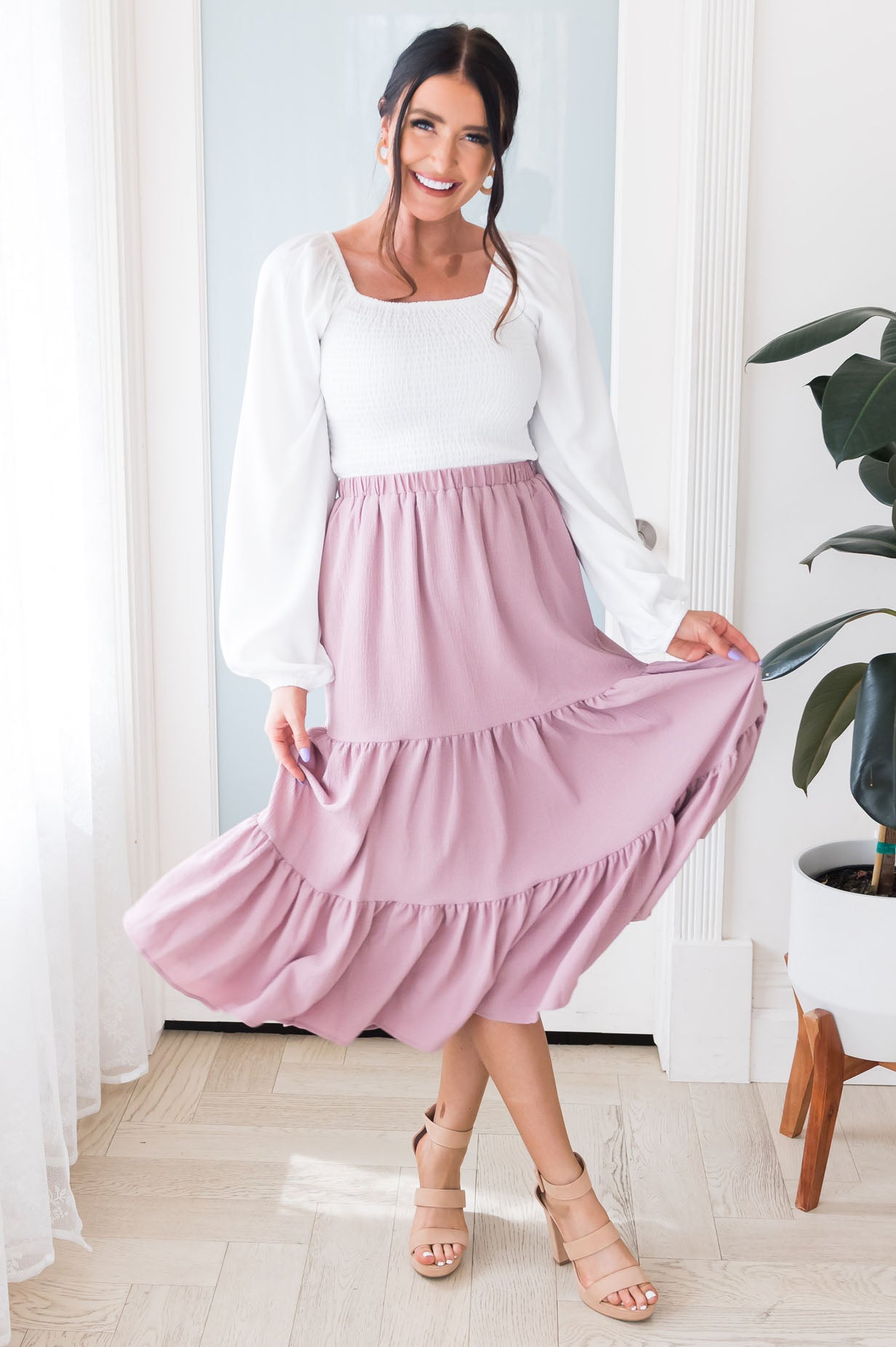 Happy Is Forever Modest Tier Skirt Skirts vendor-unknown 
