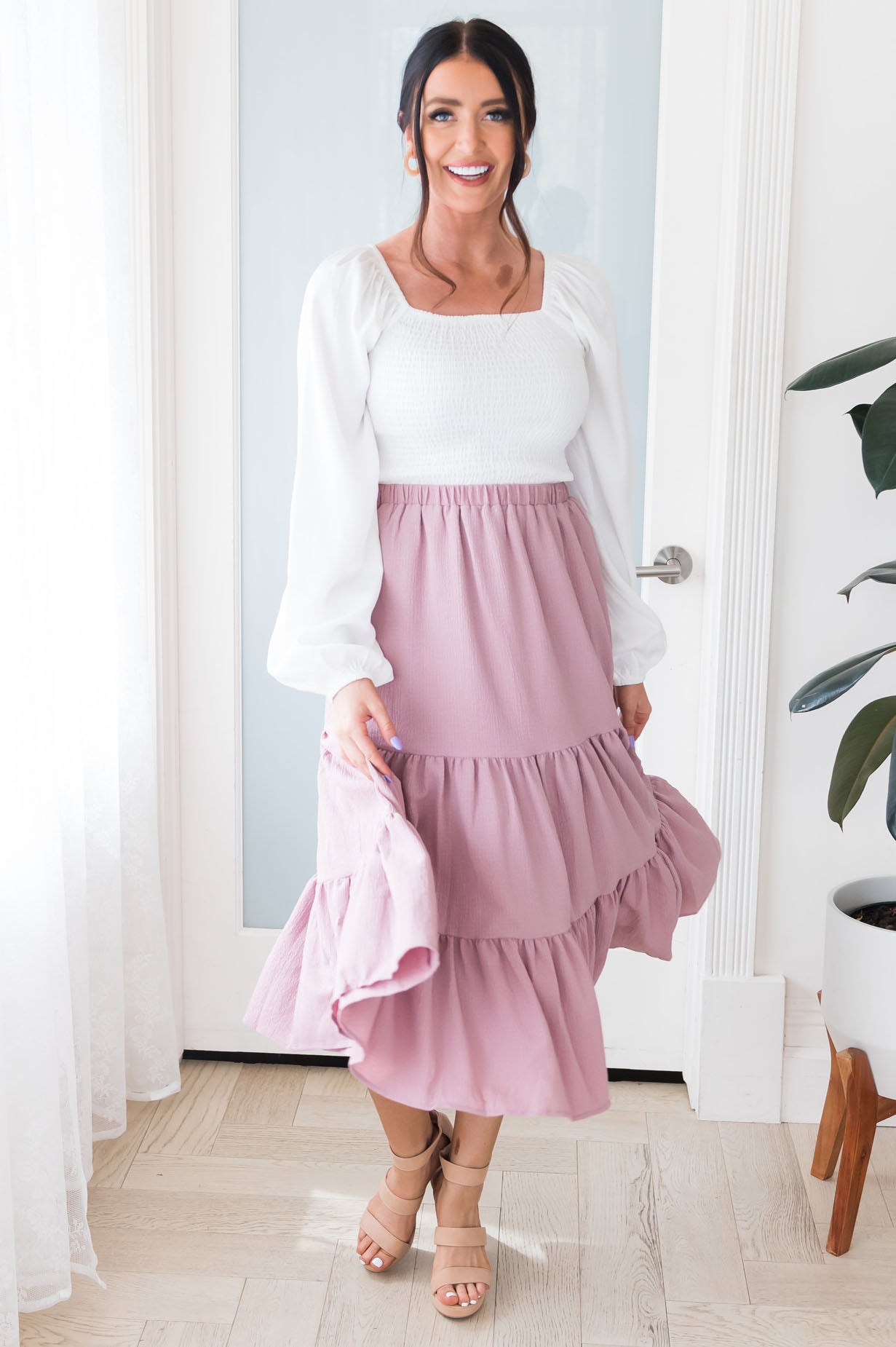 Happy Is Forever Modest Tier Skirt Skirts vendor-unknown 