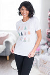 Very Merry Christmas Trees Modest Graphic Tee Modest Dresses vendor-unknown