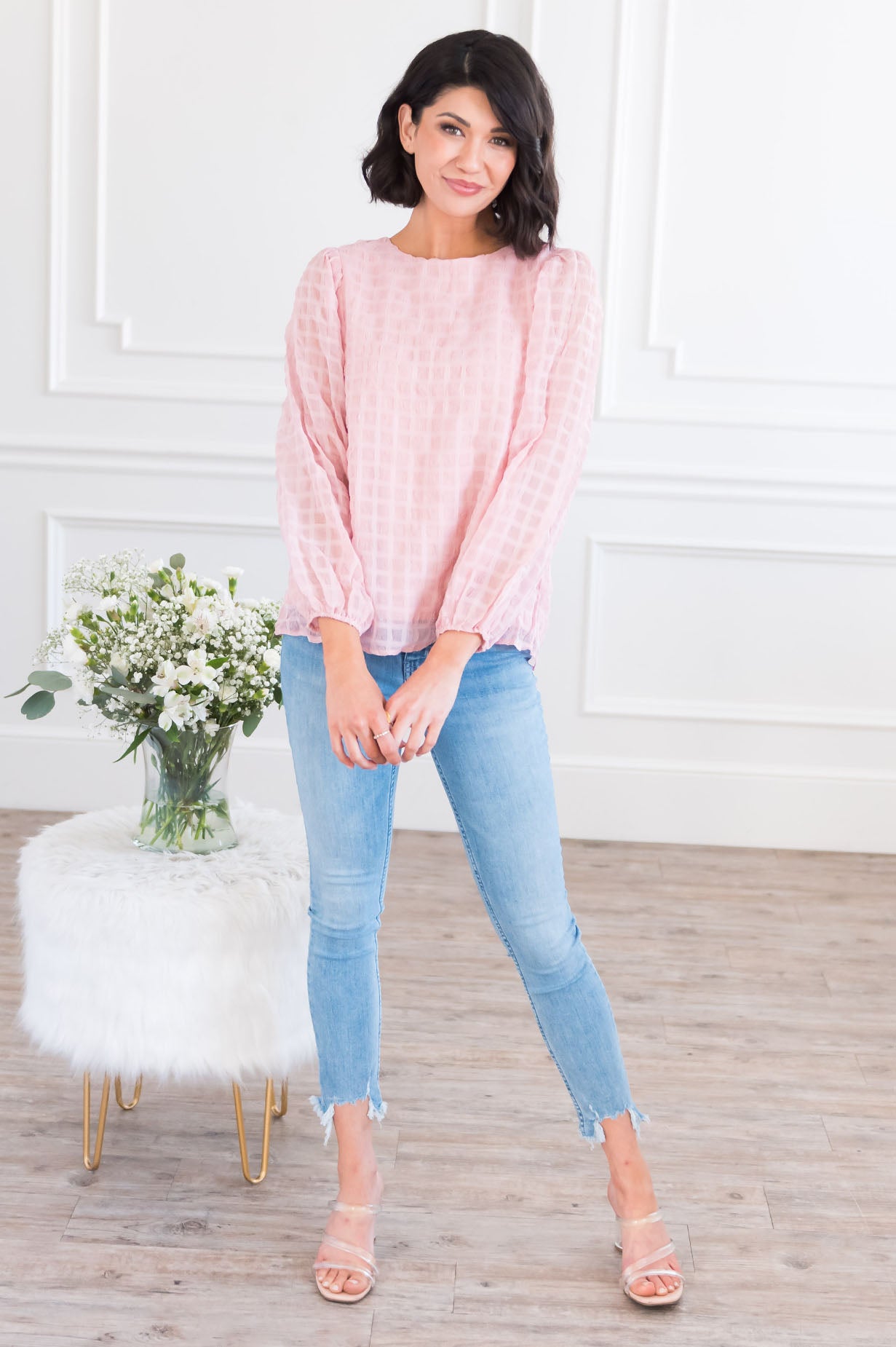 Bring On Spring Modest Blouse Tops vendor-unknown 