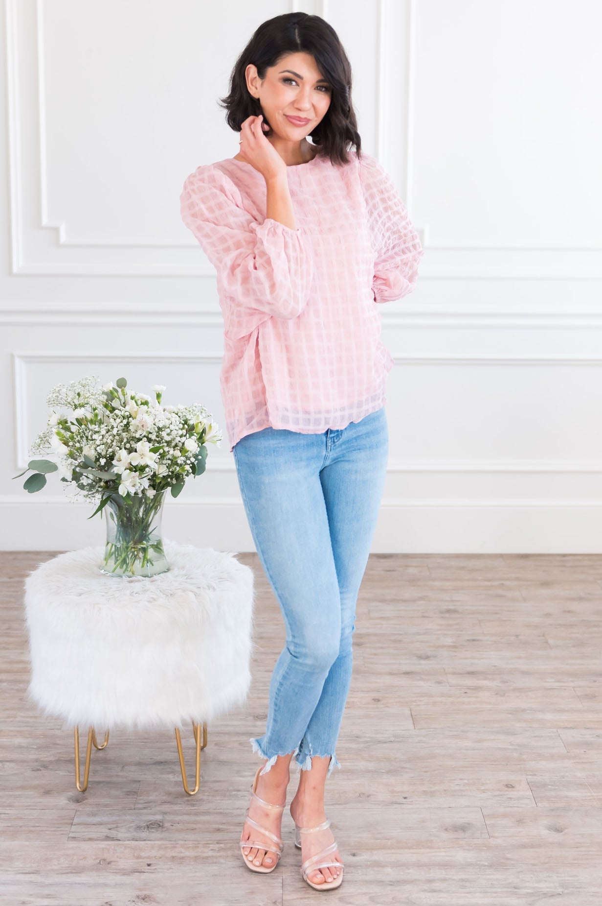 Bring On Spring Modest Blouse Tops vendor-unknown 