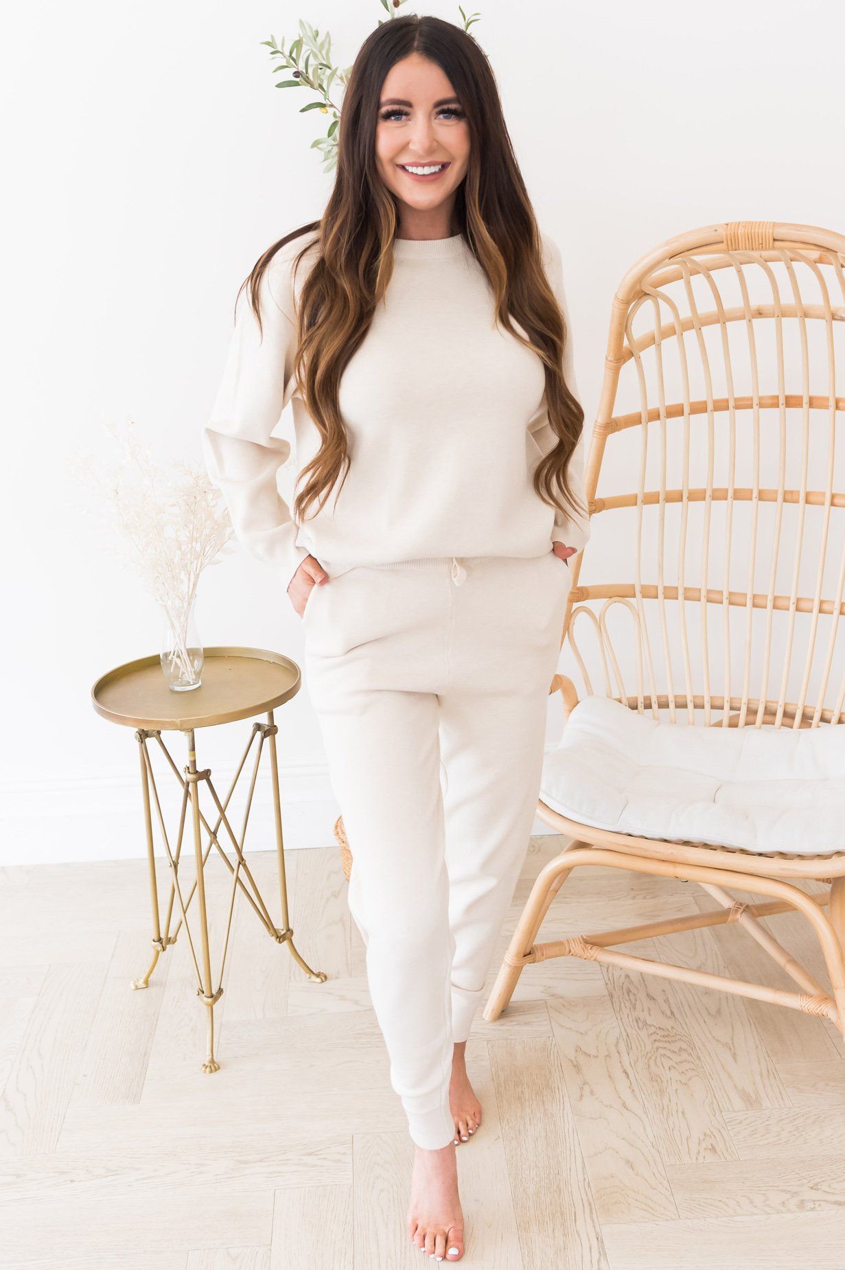 Lounging Late Modest Lounge Set Tops vendor-unknown 