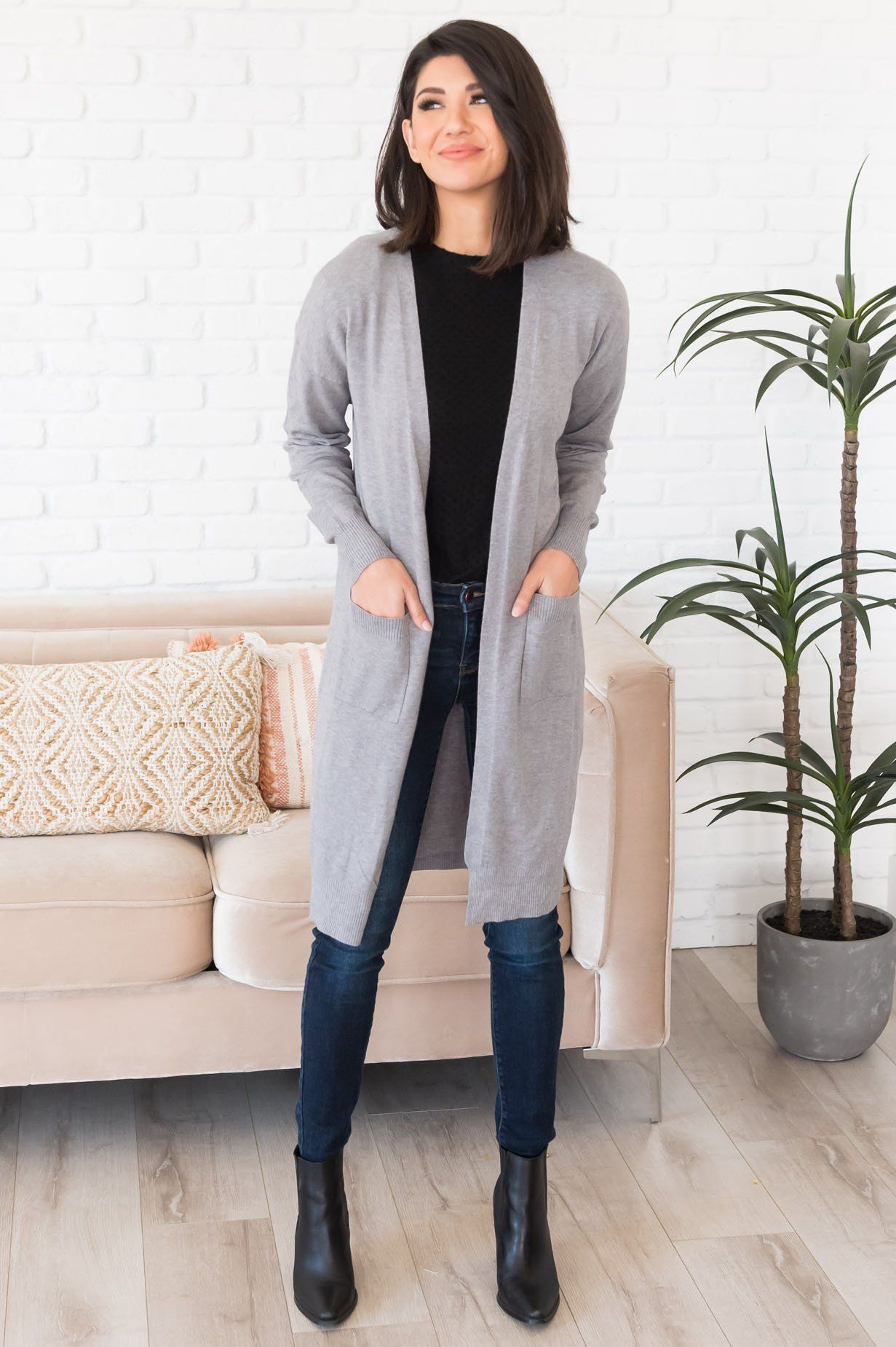 Autumn in the Air Pocket Cardigan Modest Dresses vendor-unknown 