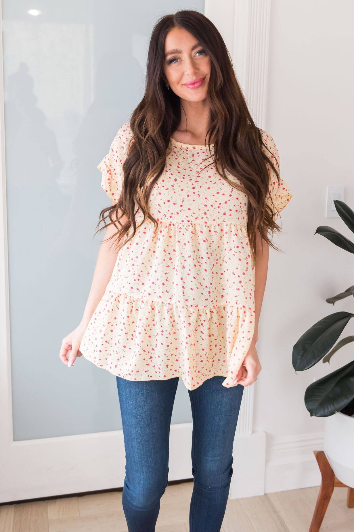Sweet Success Floral Blouse Modest Dresses vendor-unknown 