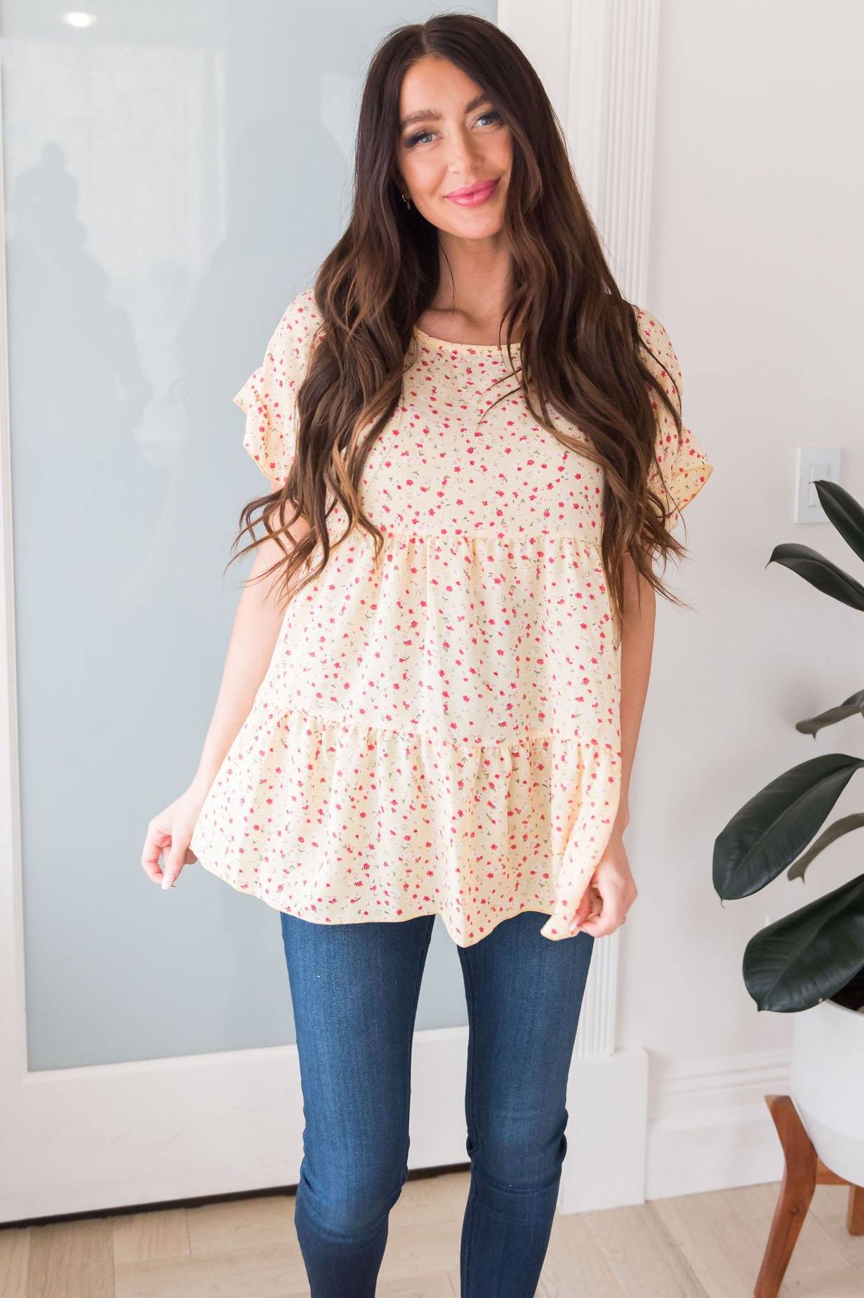 Sweet Success Floral Blouse Modest Dresses vendor-unknown 