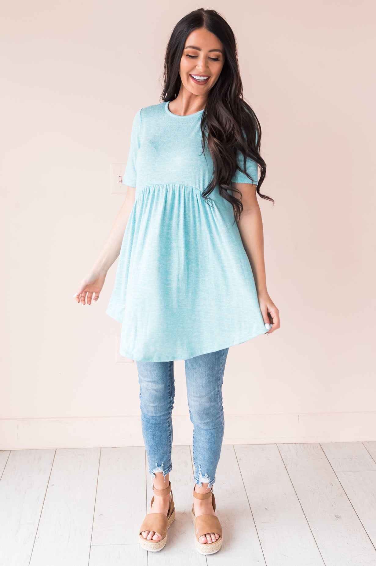 Sweet Hello Modest Baby Doll Top Modest Dresses vendor-unknown 