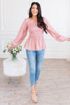 The Perfect Time Modest Blouse Tops vendor-unknown