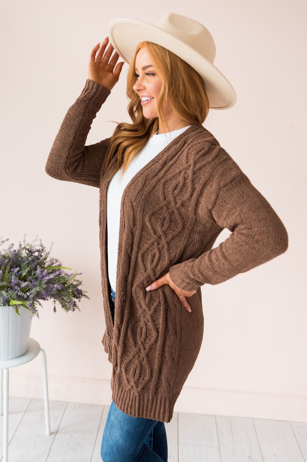 Warms My Heart Modest Chenille Cardigan Modest Dresses vendor-unknown 