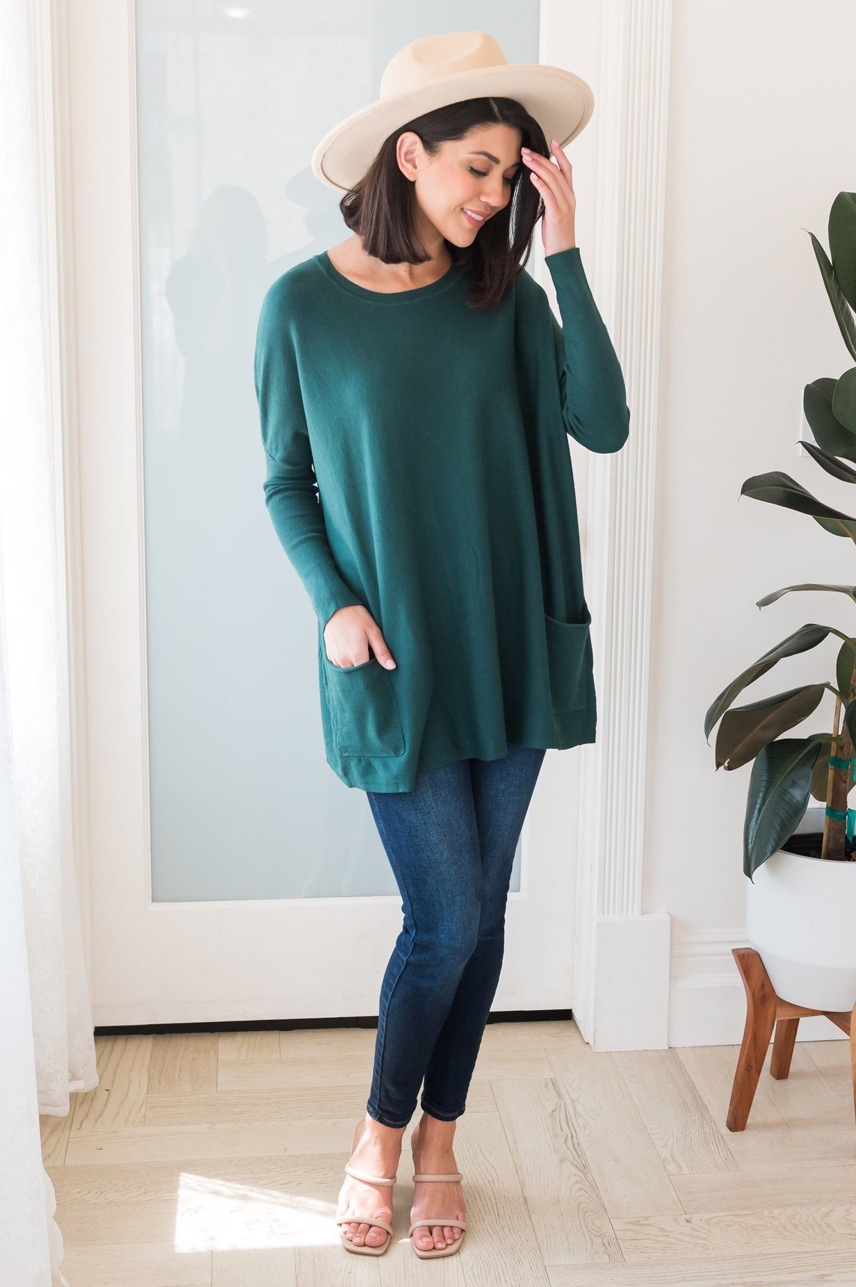 Casual Chic Modest Oversize Sweater Tops vendor-unknown 