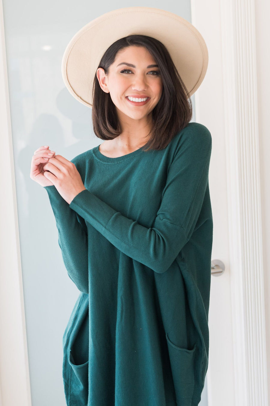 Casual Chic Modest Oversize Sweater Tops vendor-unknown 
