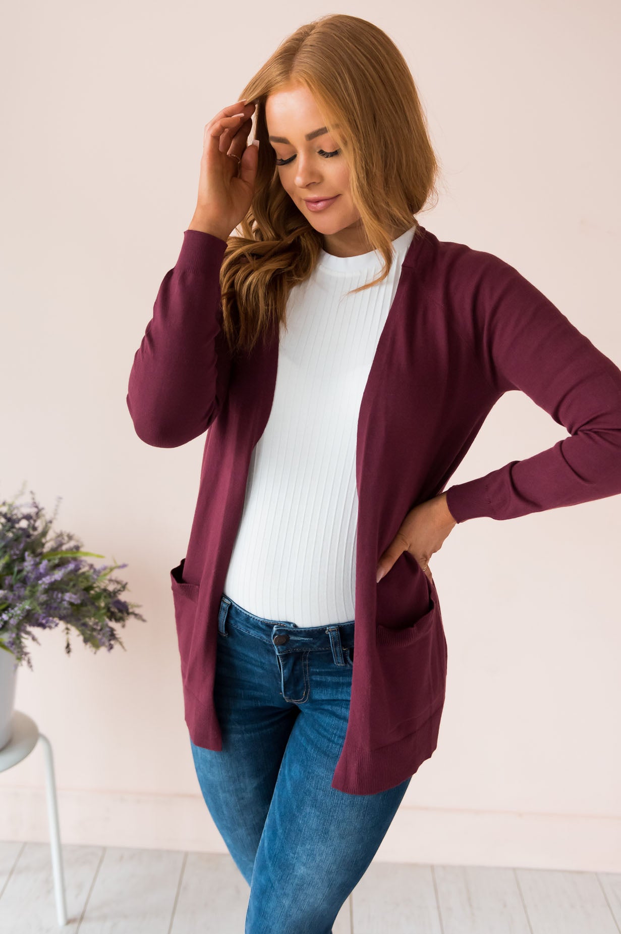 Keep Me Stylish Modest Front Pocket Cardigan Modest Dresses vendor-unknown 