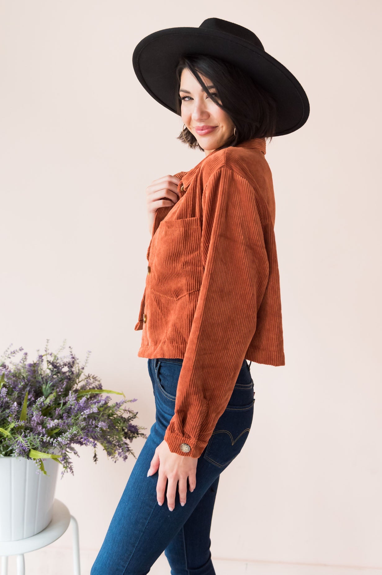Trendy Vibes Modest Corduroy Jacket Modest Dresses vendor-unknown 